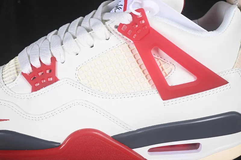All Categories Air Jordan Jordan Series Basketball Shoes Air Jordan 4 Nigel Sylvester x Air Jordan 4 Retro "Brick After Brick" AJ4 Joe 4 White Red Urine Stains 2.0 IQ8055-100